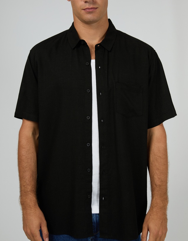 Silent Theory - Textured Linen Ss Shirt