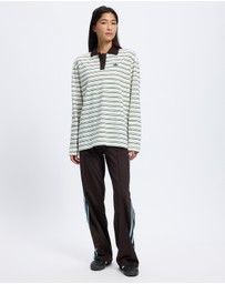 adidas Originals - Striped Oversized LS Polo