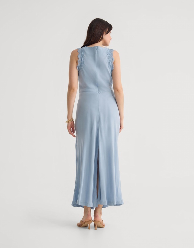 Oxford - Camilla Cupro Lace Trim Dress