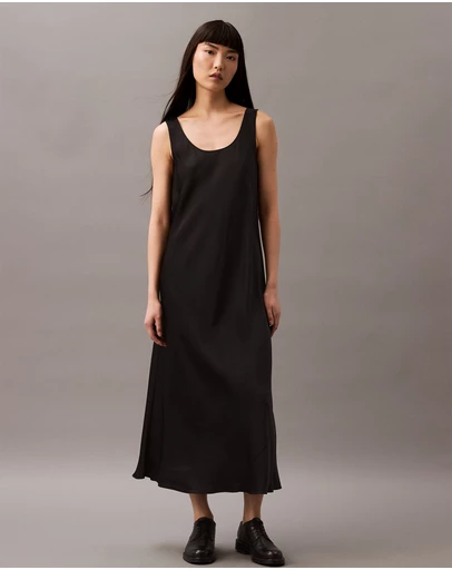 Calvin Klein - Satin Midi Slip Dress