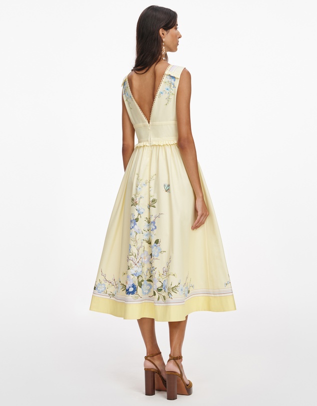 Self Portrait - Floral Cotton Midi Dress