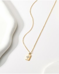 Mestige - True North Bar Necklace - 18K Gold Plated