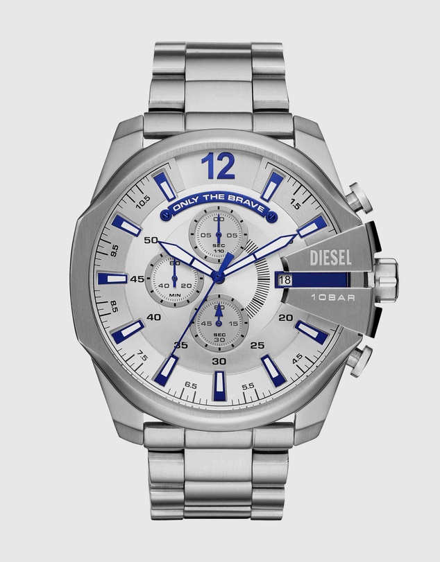 Diesel - Mega Chief Silver-Tone Analogue Watch