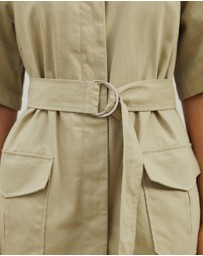 Atmos&Here - Amy Cotton Drill Mini Shirt Dress