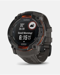 Garmin - Instinct 3 50mm Solar Black Bezel with Charcoal Band