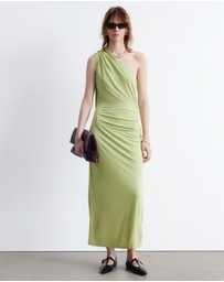 & Other Stories - One-Shoulder Scarf-Detail Midi Dress