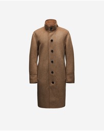 Calibre - Double Face Funnel Neck Coat Beige Combo