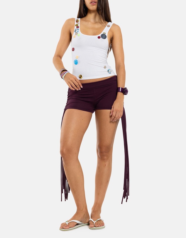 Jaded London - Macrame Fold Over Micro Shorts