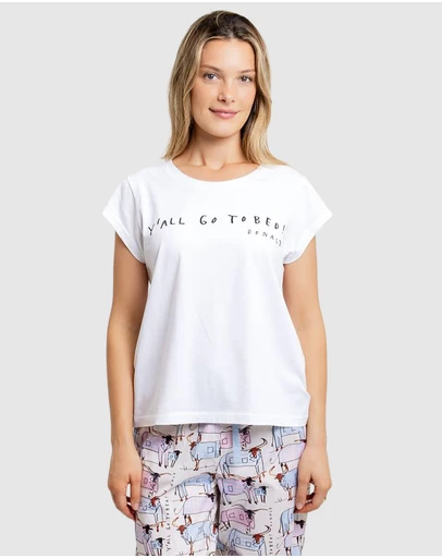 Sant And Abel - Women's Drawbertson Y'All Go To Bed T-Shirt
