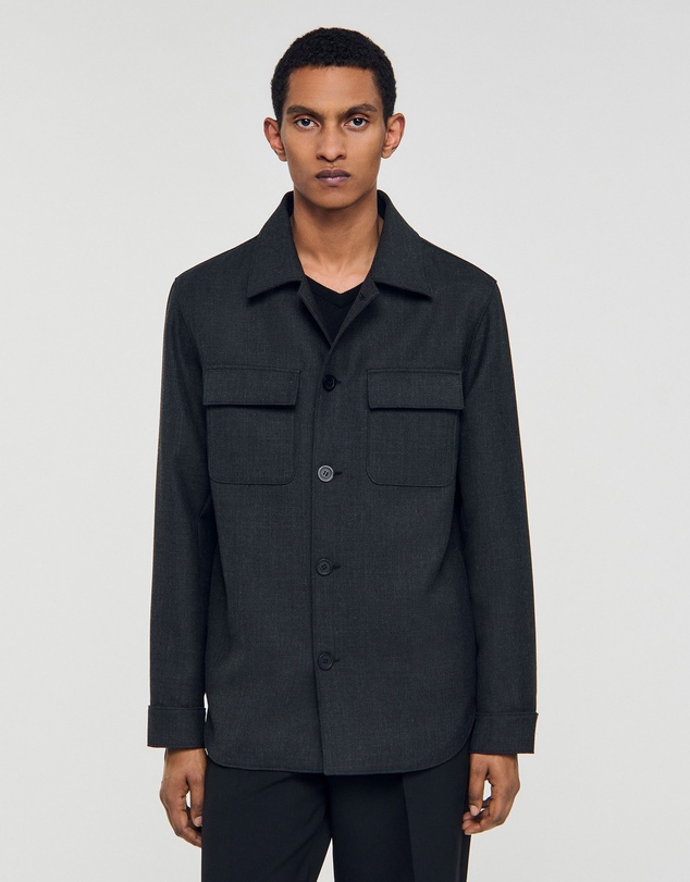 Sandro - Heather Overshirt Jacket