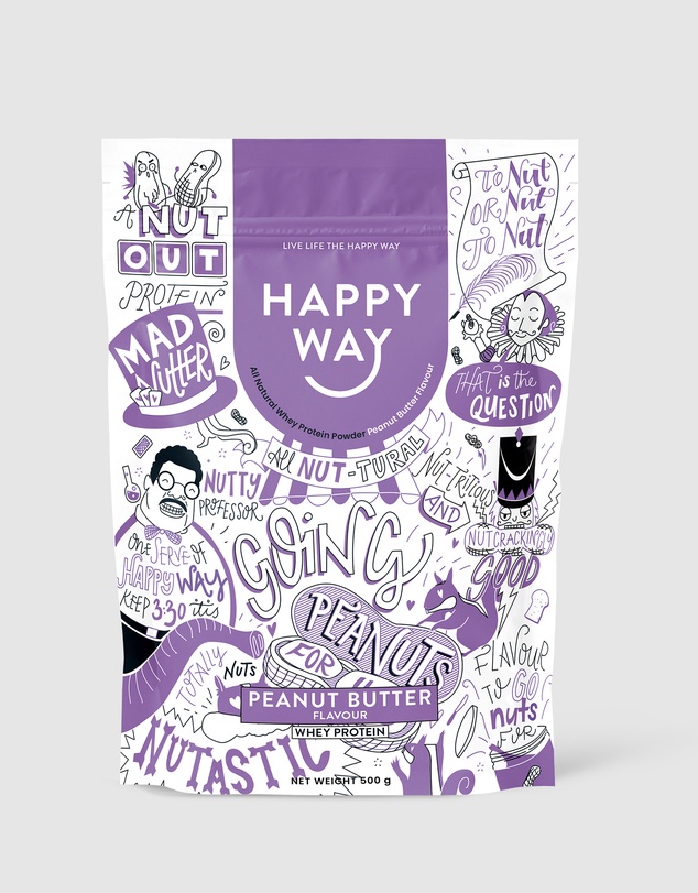Happy Way - Peanut Butter Whey Protein Powder