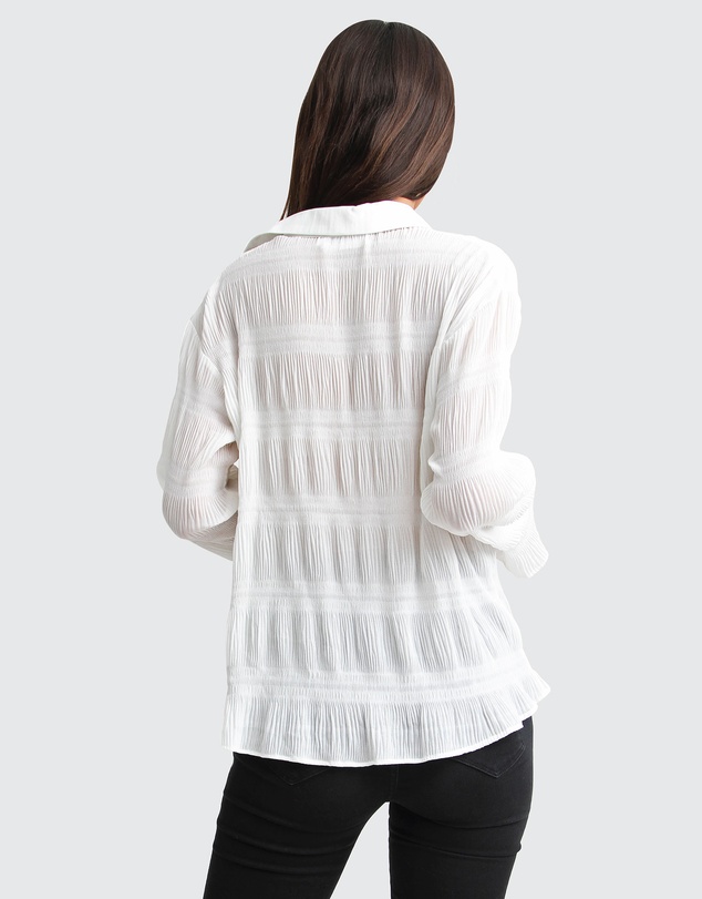 Belle & Bloom - Yoko Shirred Chiffon Blouse