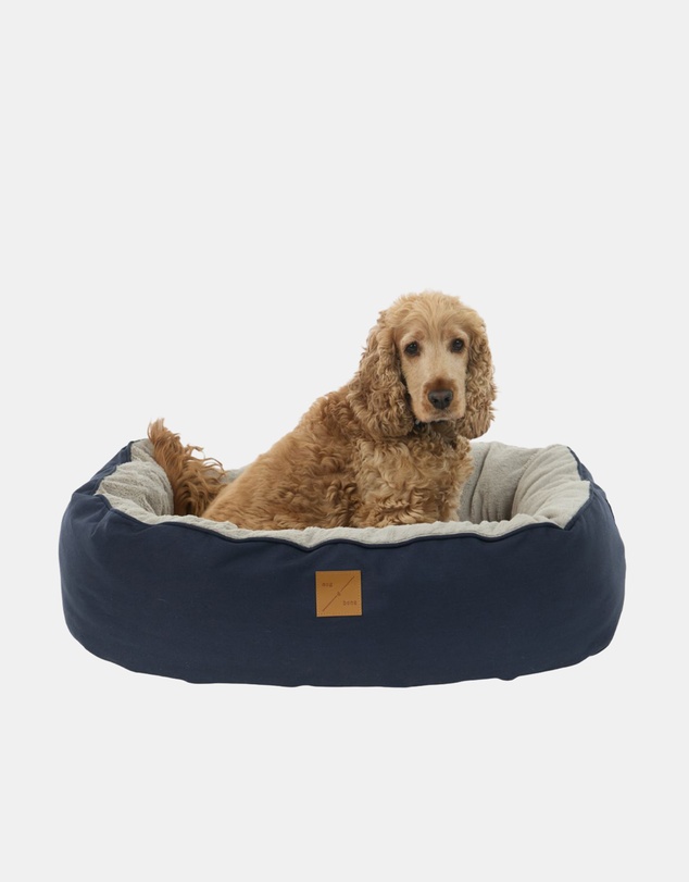 Mog & Bone - 4 Seasons Reversible Circular Dog Bed - Navy