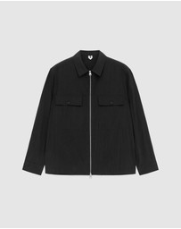 ARKET - Bari Zip Overshirt Stone