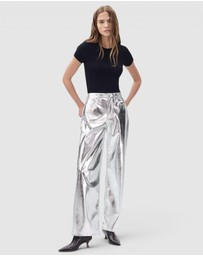 rag & bone - Logan Faux Leather Wide Leg Pants