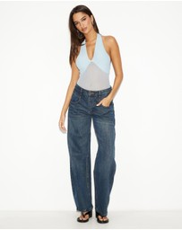 Dazie - Orchid Mesh Halter Bodysuit