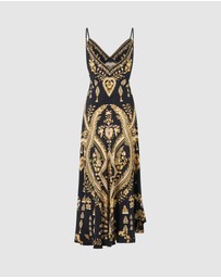 Camilla - Bias Slip Dress With Frill Hem