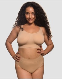 B Free Intimate Apparel - High Back Pull On Crop Top (C-D-DD-E-F-G-H) Cup