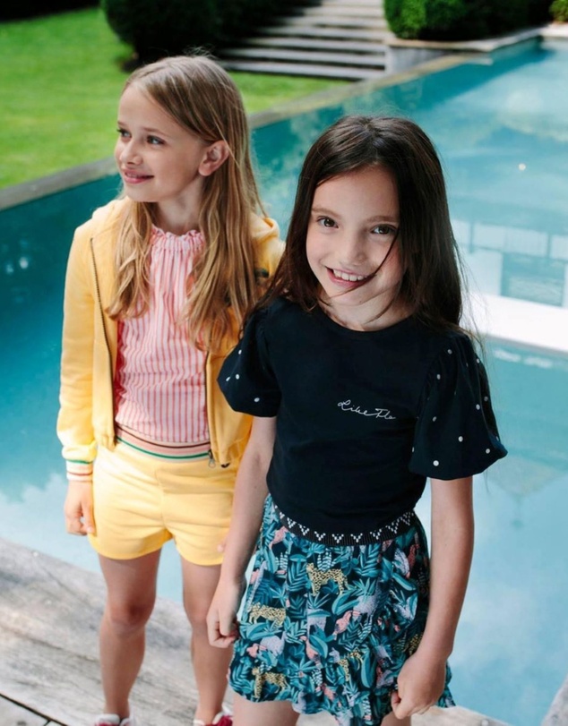 Like FLO - Leaf Print Ruffle Skirt - Kids-Teens