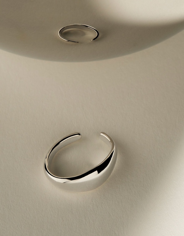 Najo - Tidal Silver Ear Cuff