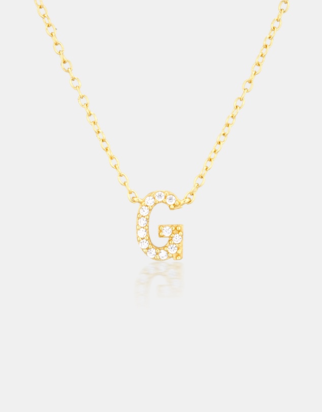 The Silver Collective - A-Z Letter Necklace - G