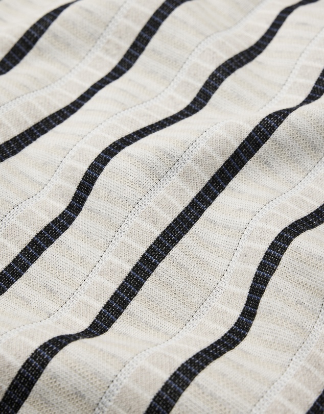 Calibre - Loose Fit Stripe Cuban Collar Polo Sand