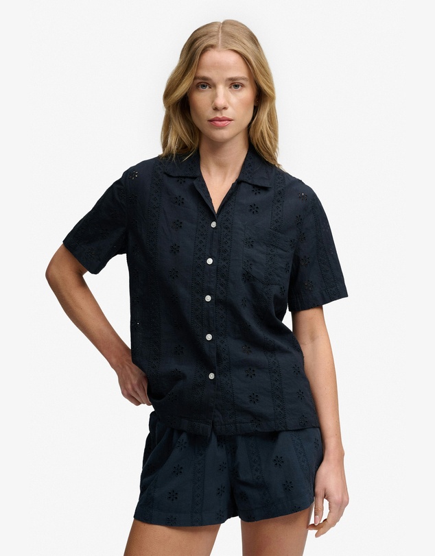Superdry - Heritage Broderie Short Sleeve Shirt