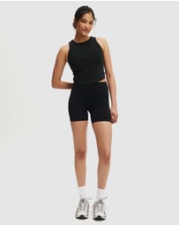 Cotton On Body Active - Active Rib Curved Hem Tank