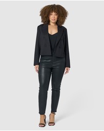 Pink Dusk by Curve Project - Gimme More Cropped Blazer