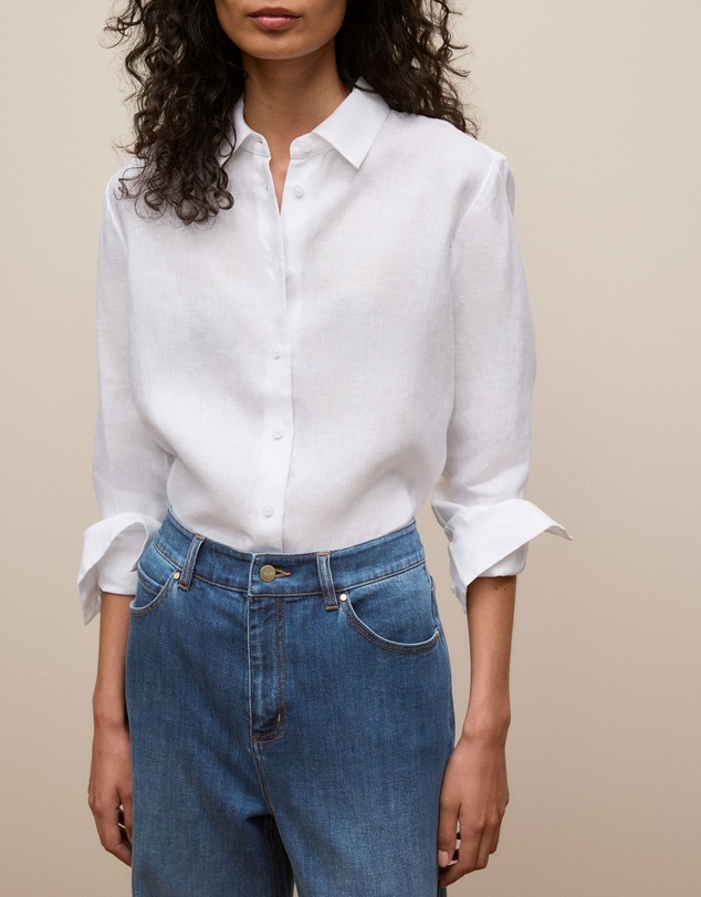 Trenery - Linen Classic Shirt in White