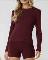 Lorna Jane - Take It Easy Waffle Knit Long Sleeve Top