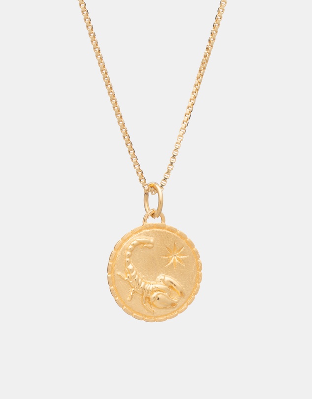 Rachel Jackson - Zodiac Art Coin Necklace Scorpio