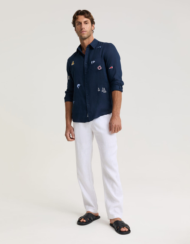 Sportscraft - Halyard Long Sleeve Linen Shirt