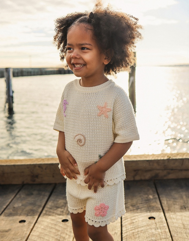 Kynd Baby - Crochet Short in Coconut