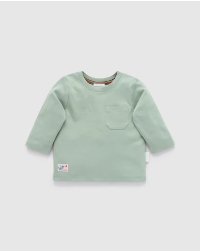 Purebaby - Thick Basic Long Sleeve Tee -Kids-Babies