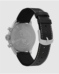 TIMEX - Waterbury Ace Chronograph 41mm Leather Strap Watch