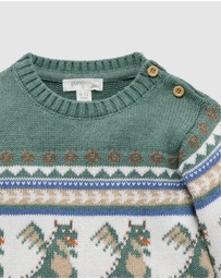 Purebaby - Dragon Fairisle Jumper -Kids-Babies