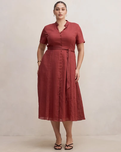 Forever New Curve - Therese Curve Short Sleeves Midi Dress
