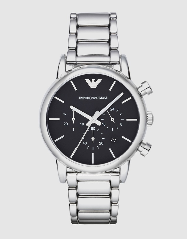 Emporio Armani - Silver Tone Chronograph Watch