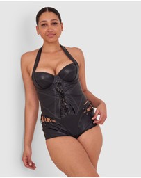 Bras N Things - Vamp Flustered Corset - Dark Grey
