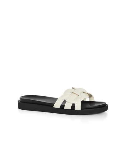 City Chic - Wide Fit Star Weave Slide