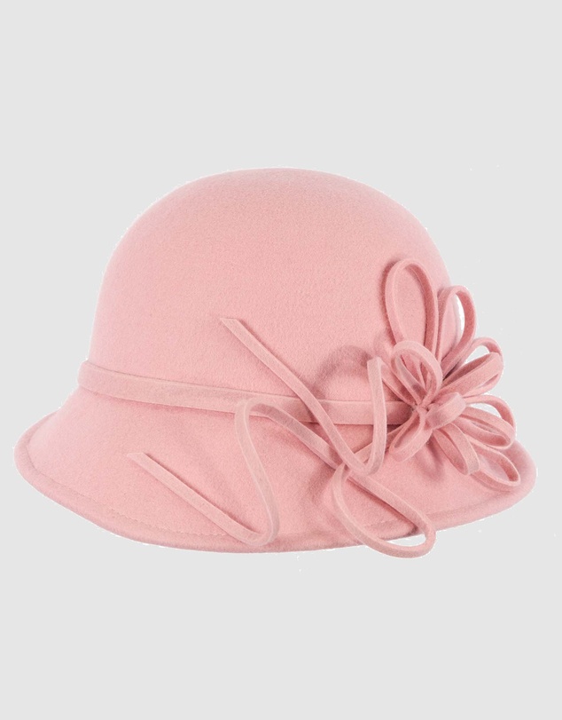 Max Alexander - Winter Felt Pink Cloche Hat
