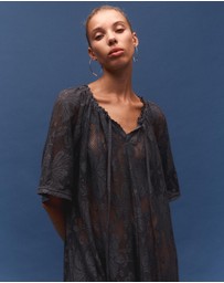 KINGA CSILLA - Midnight Lace Primavera Maxi Dress
