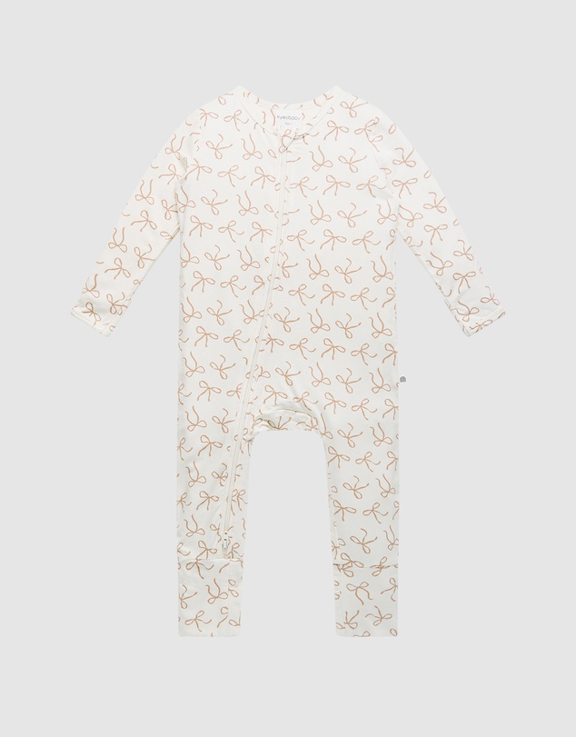 Kynd Baby - Day Or Night Onesie in Ivory Bow