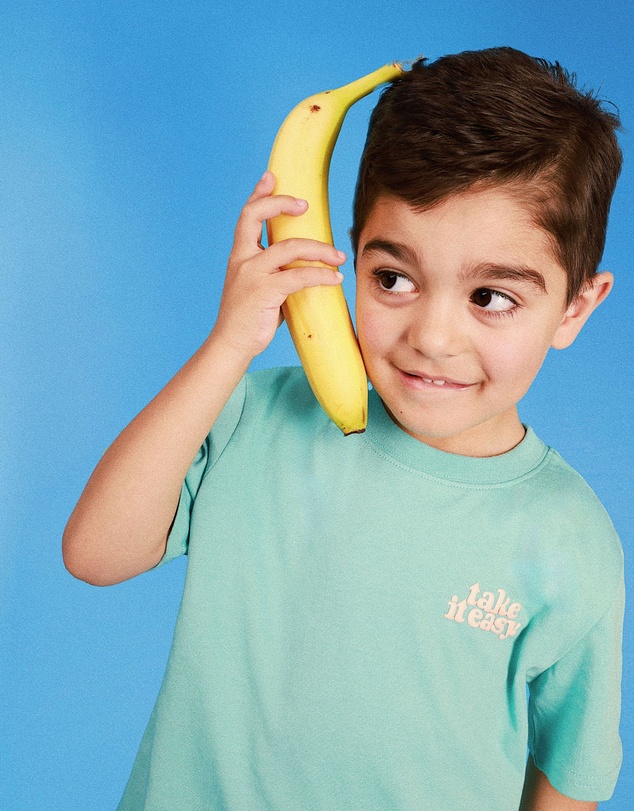 Skwosh - Take It Easy Kids Slang Tee in Moss
