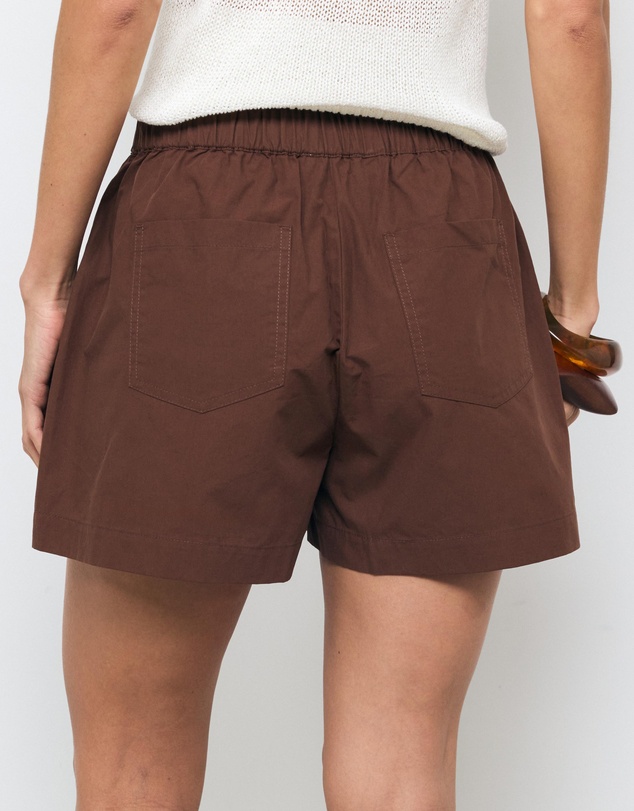 AERE - Sabrina Wide Leg Mid Waisted Shorts