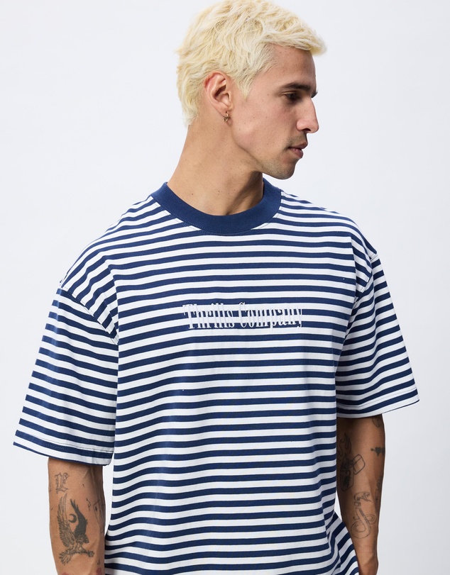Thrills - Primitive Stripe Oversize Box Crop Tee