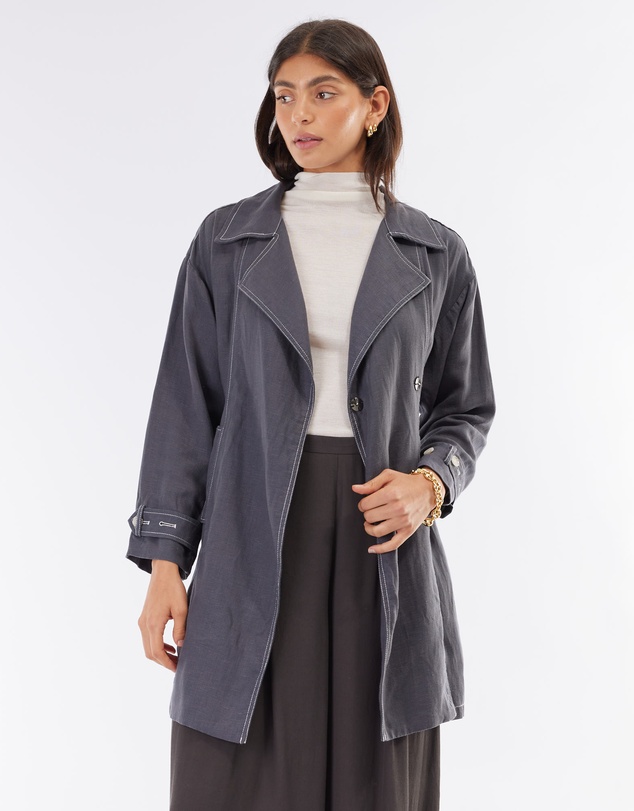 Amelius - Elvie Linen Trench Jacket