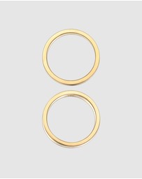 Kuzzoi - ICONIC EXCLUSIVE - Ring Men Casual Set in 925 Sterling Silver Gold Plated