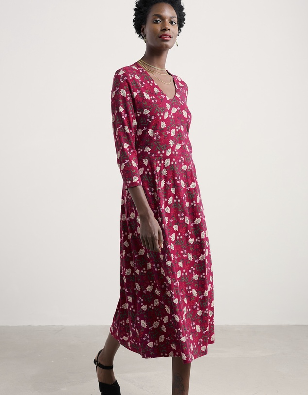 Seasalt - Seasalt Cornwall Red 3/4 Nancy Dress